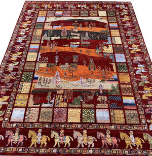 Hand-woven Loribaft Gabbeh Rug