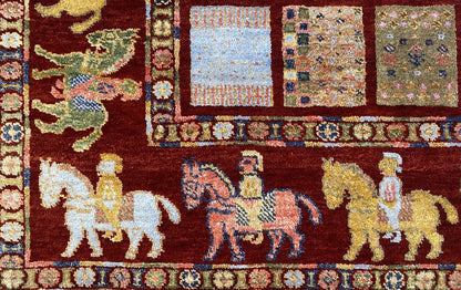 Hand-Woven Loribaft Gabbeh Rug