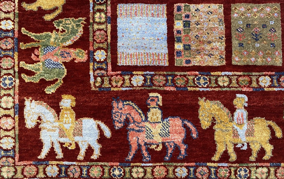 Hand-Woven Loribaft Gabbeh Rug