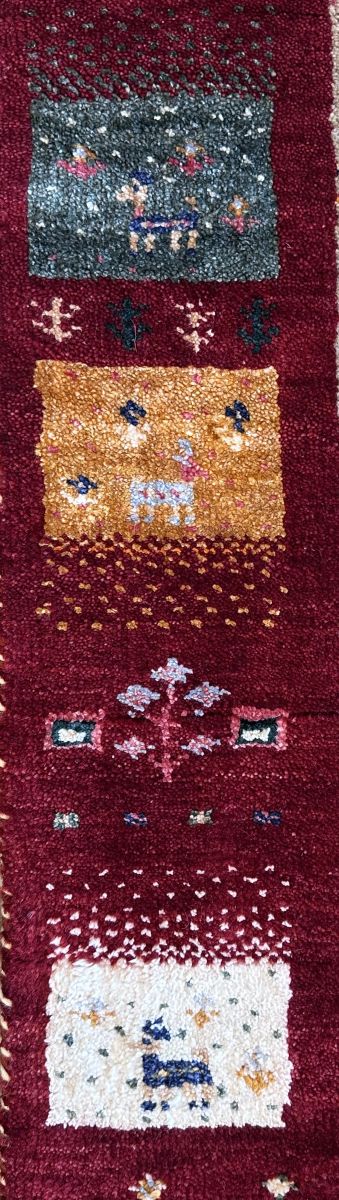 Hand-woven Loribaft Gabbeh Rug