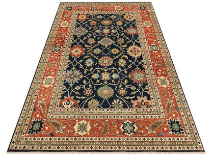 Hand-Woven Serapi Heriz Design Carpet