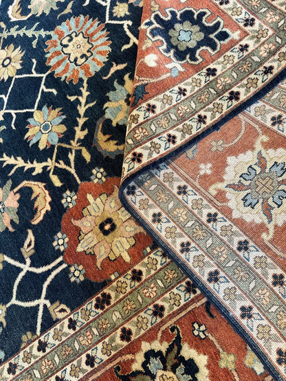 Hand-Woven Serapi Heriz Design Carpet