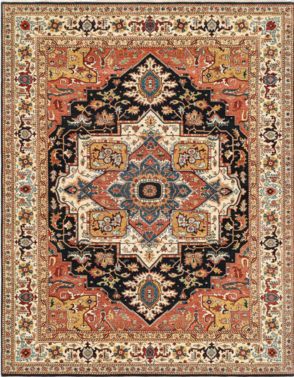 Hand-Woven Serapi Heriz Design Carpet