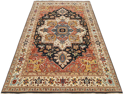 Hand-Woven Serapi Heriz Design Carpet