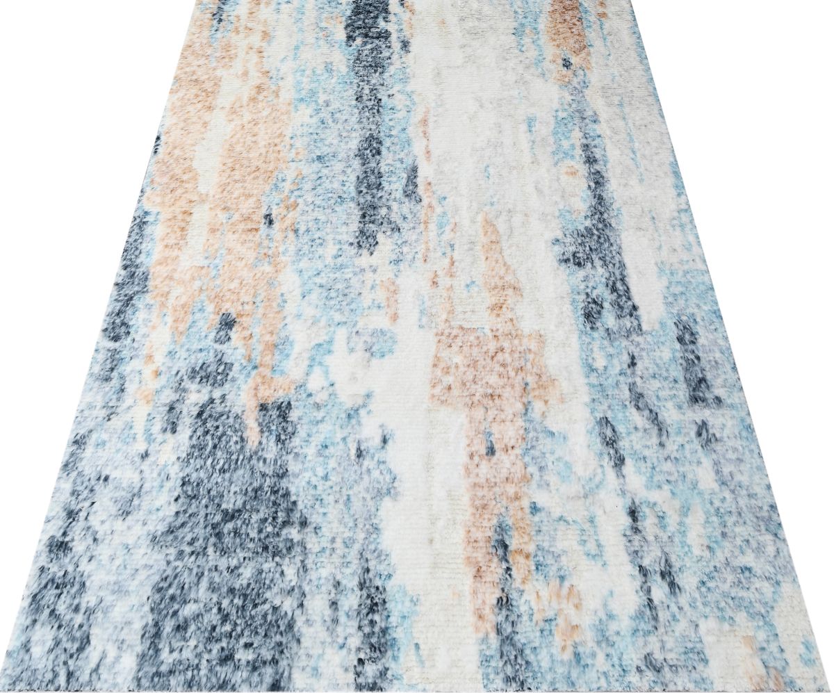 Hand-Woven Modern Moroccan Carpet