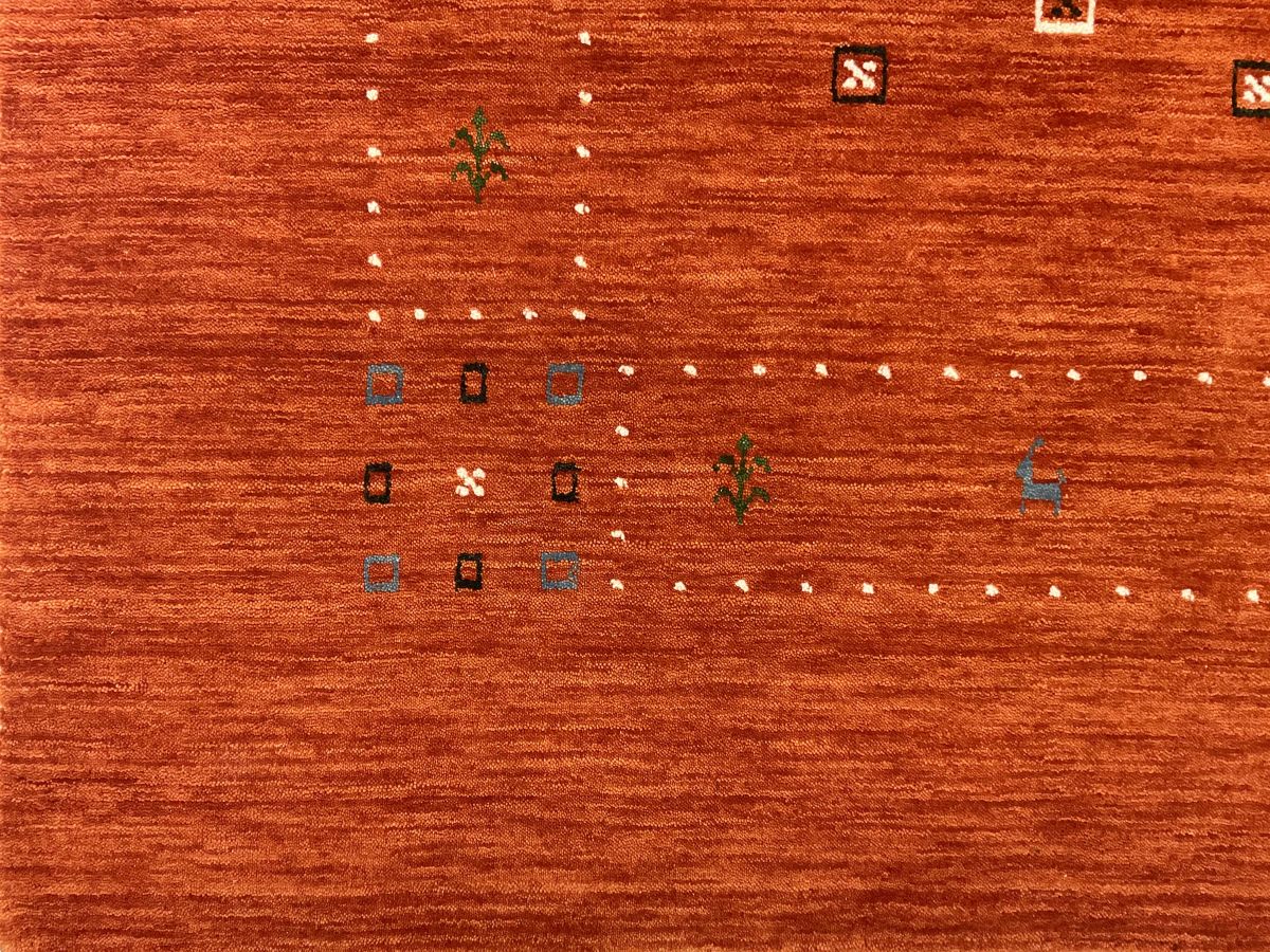 Hand-Woven Loribaft Gabbeh Rug