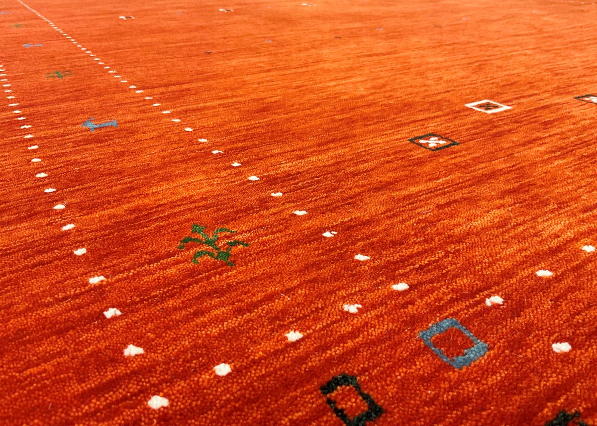 Hand-Woven Loribaft Gabbeh Rug