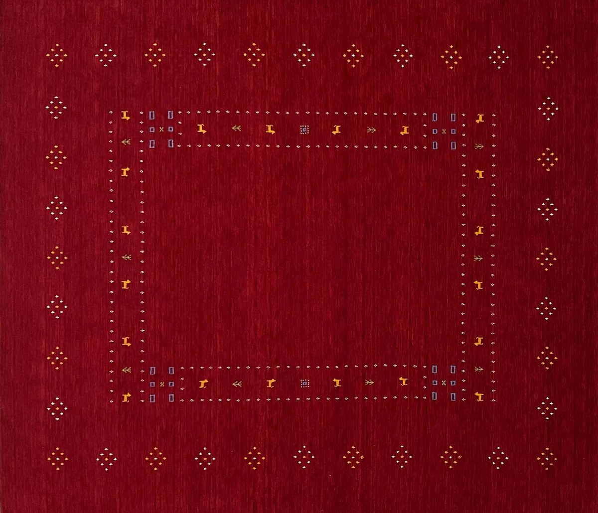 Hand-Woven Loribaft Gabbeh Rug