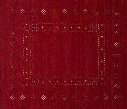 Hand-Woven Loribaft Gabbeh Rug