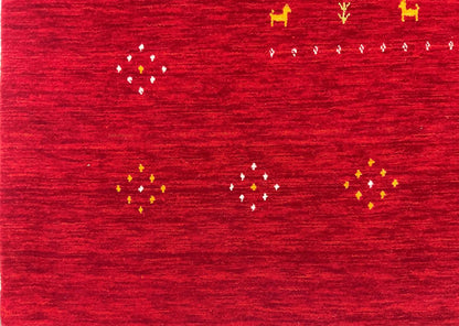 Hand-Woven Loribaft Gabbeh Rug