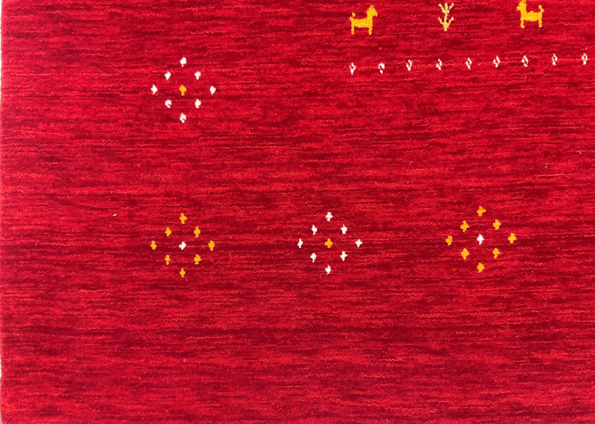 Hand-Woven Loribaft Gabbeh Rug