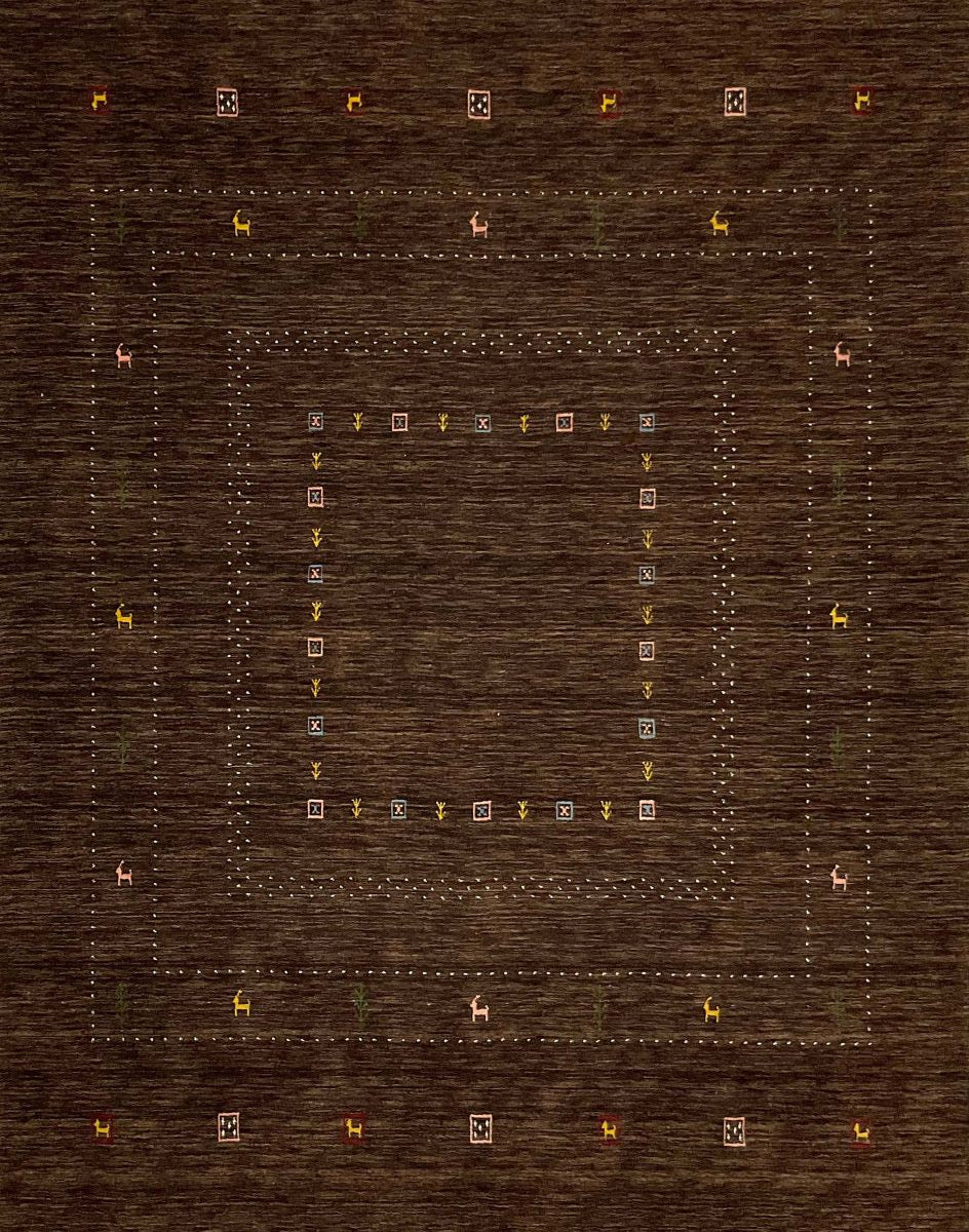 Hand-Woven Loribaft Gabbeh Rug