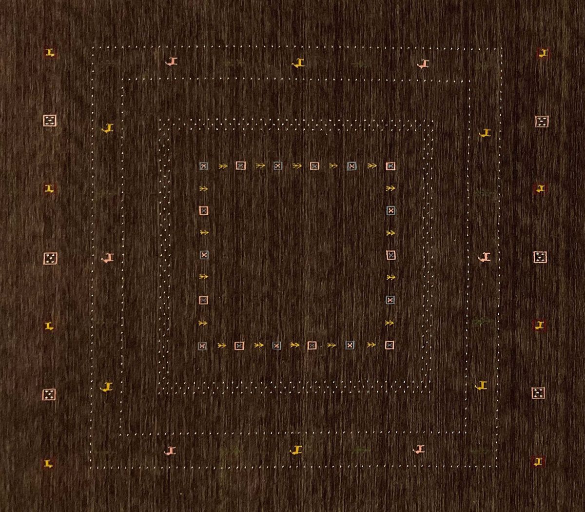 Hand-Woven Loribaft Gabbeh Rug
