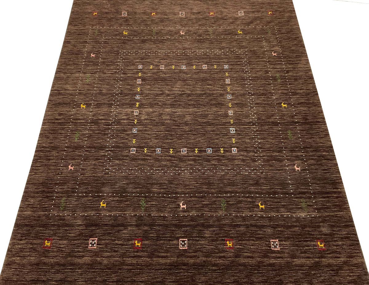Hand-Woven Loribaft Gabbeh Rug