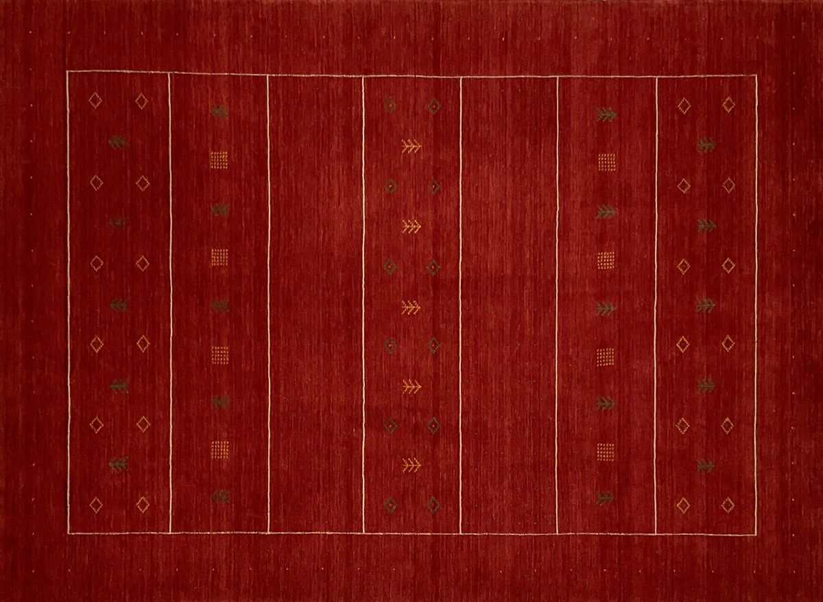 Hand-Woven Loribaft Gabbeh Rug