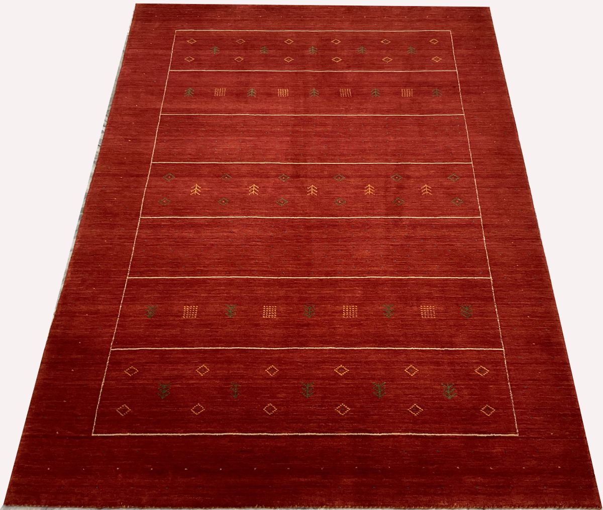 Hand-Woven Loribaft Gabbeh Rug