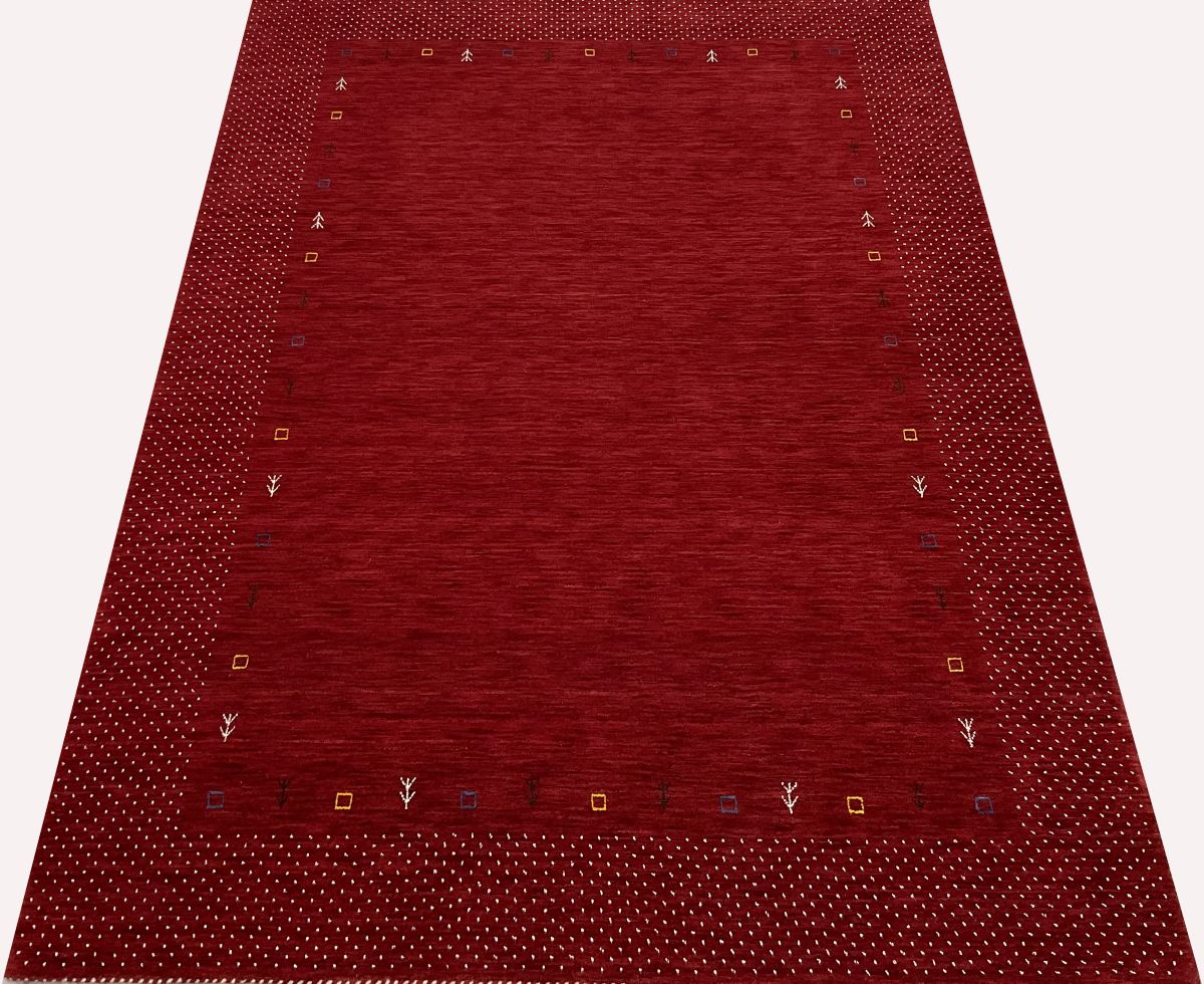 Hand-Woven Loribaft Gabbeh Rug