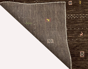 Hand-Woven Loribaft Gabbeh Rug