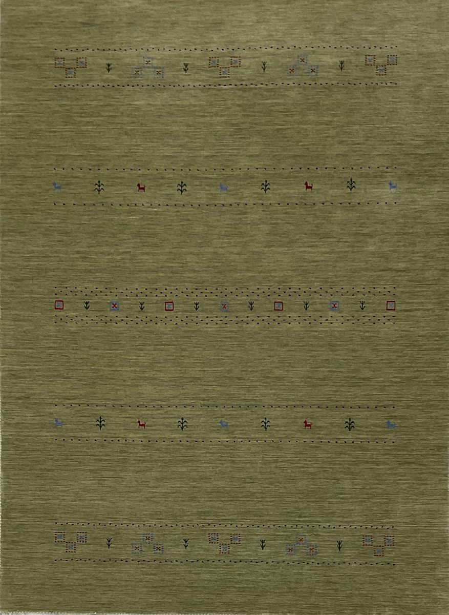 Hand-Woven Loribaft Gabbeh Rug