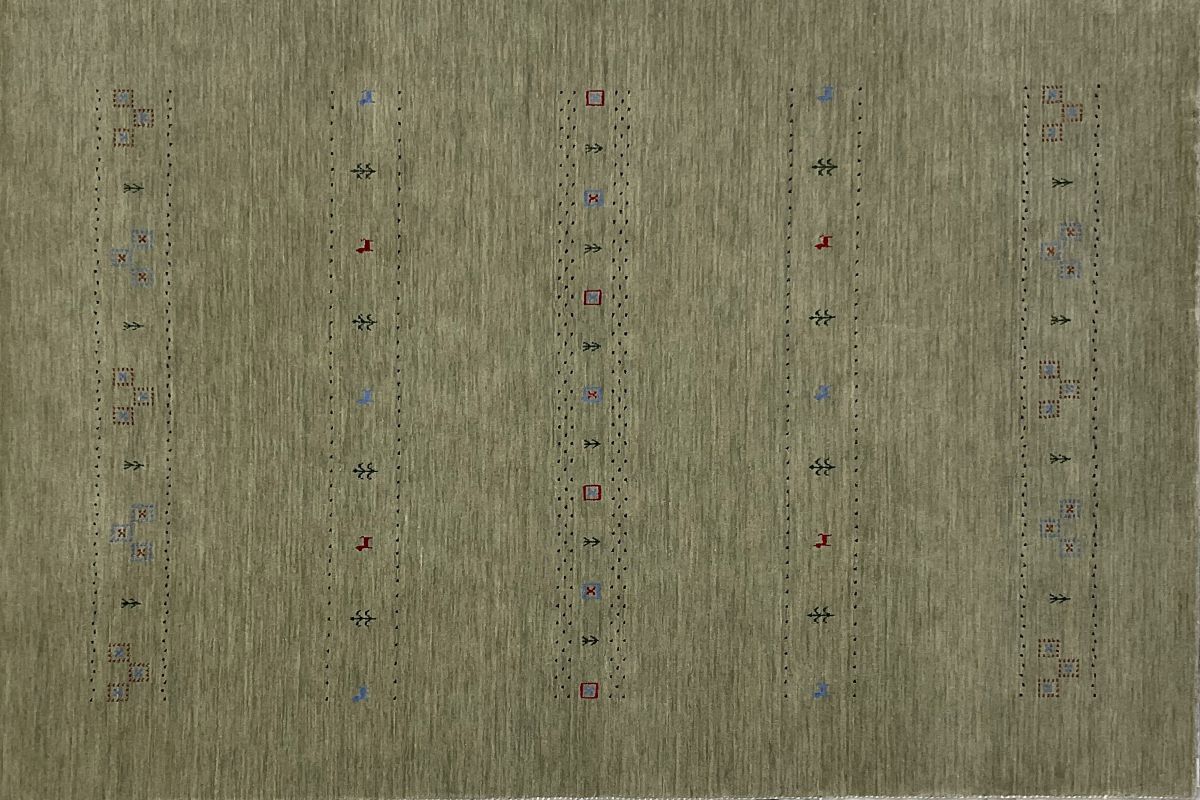 Hand-Woven Loribaft Gabbeh Rug