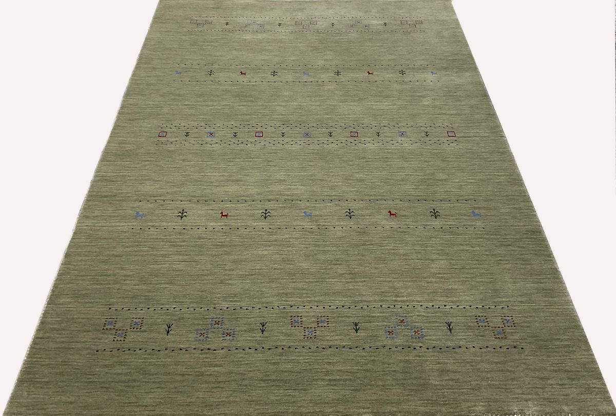 Hand-Woven Loribaft Gabbeh Rug