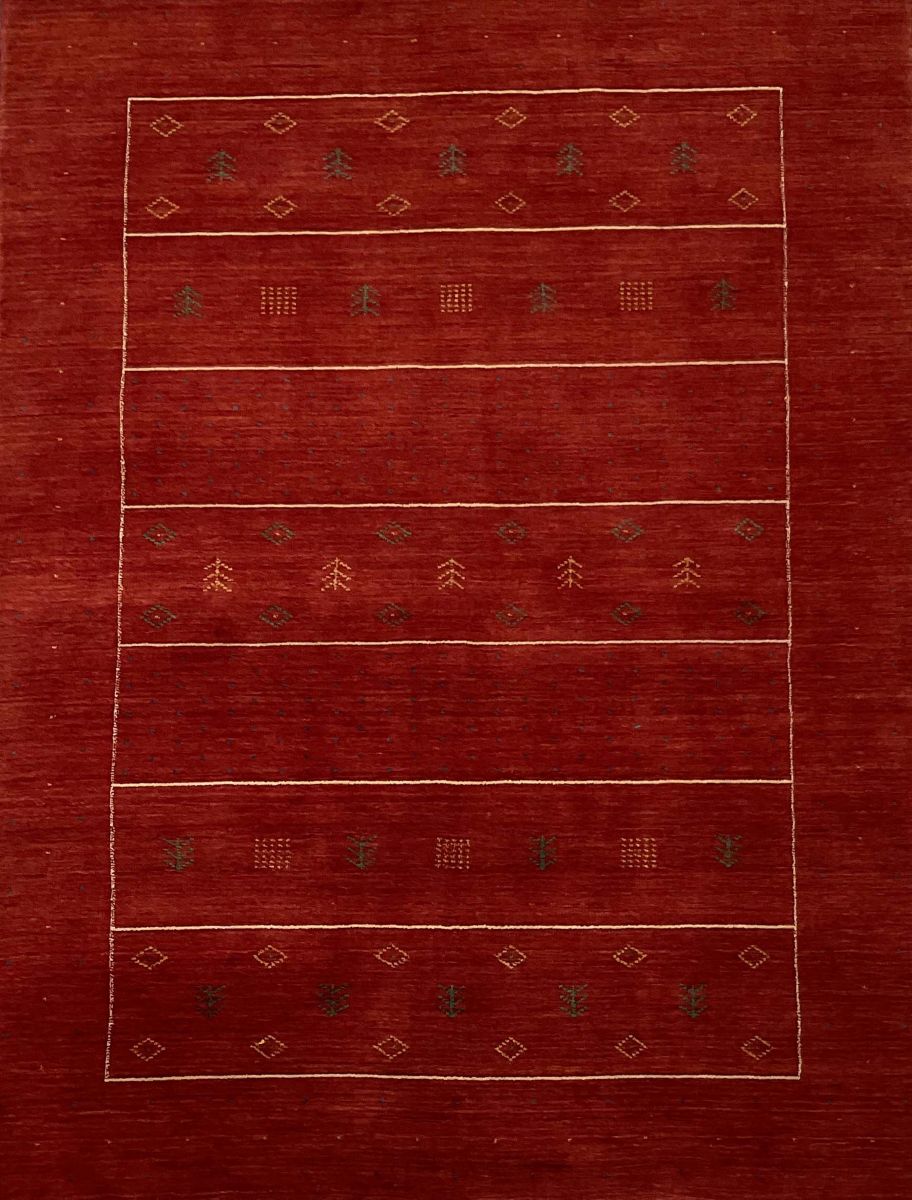 Hand-Woven Loribaft Gabbeh Rug