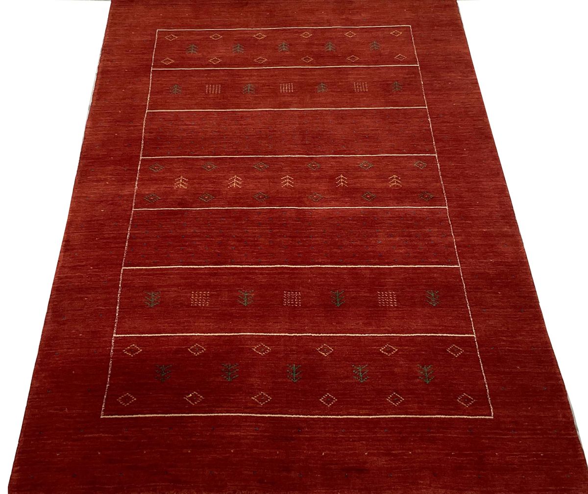 Hand-Woven Loribaft Gabbeh Rug