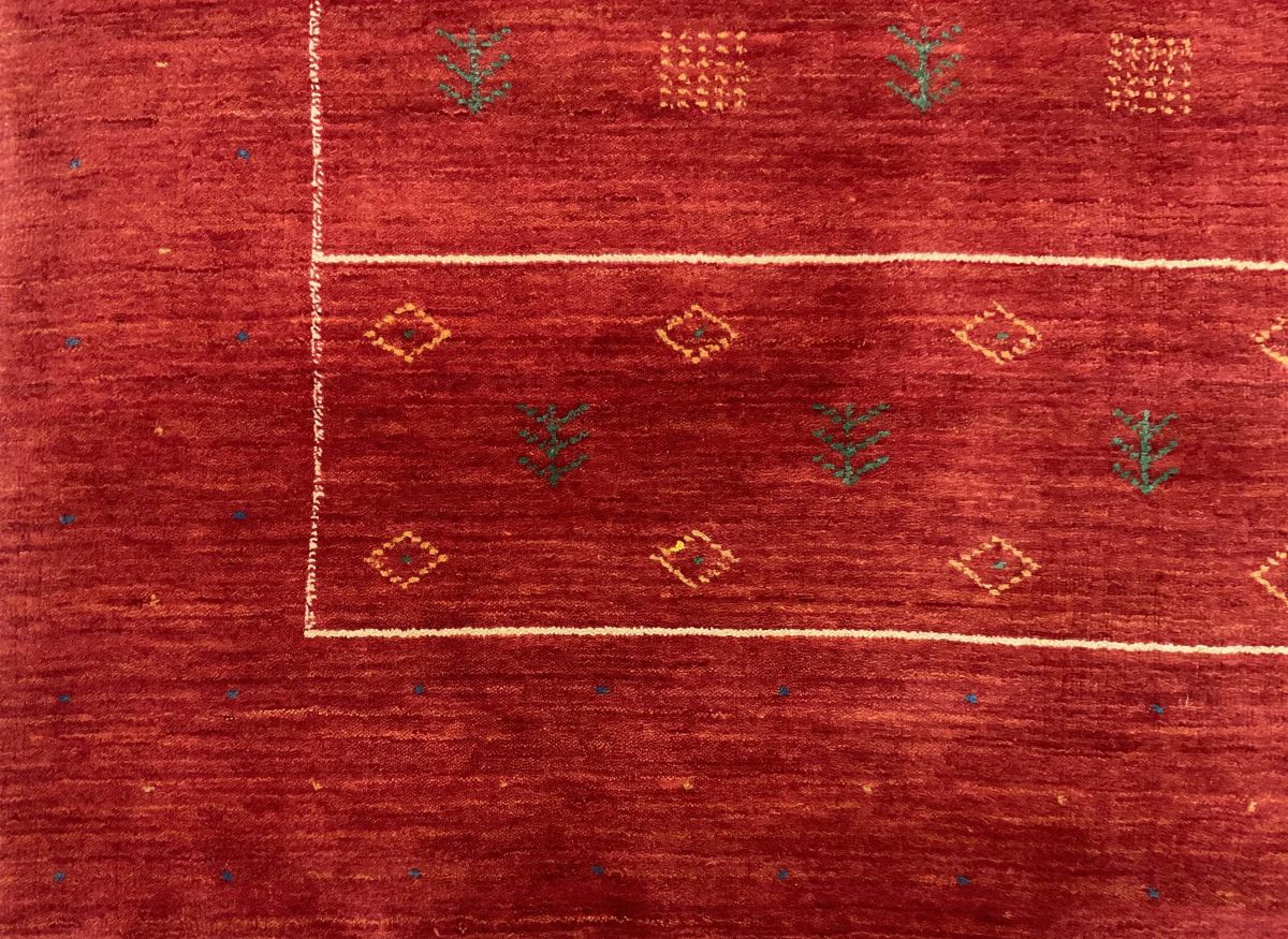 Hand-Woven Loribaft Gabbeh Rug