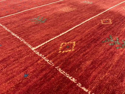 Hand-Woven Loribaft Gabbeh Rug