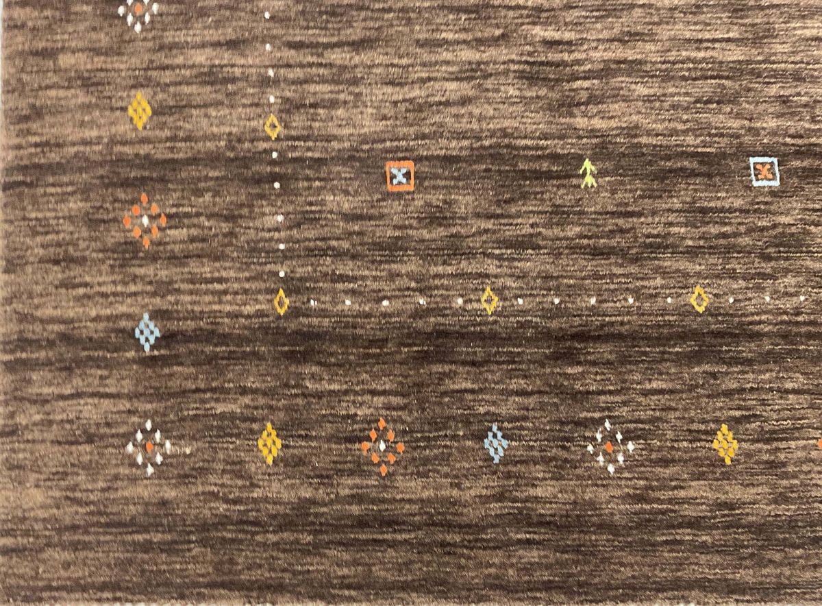 Hand-Woven Loribaft Gabbeh Rug