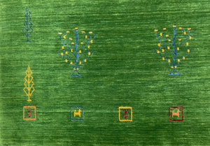 Hand-Woven Loribaft Gabbeh Rug