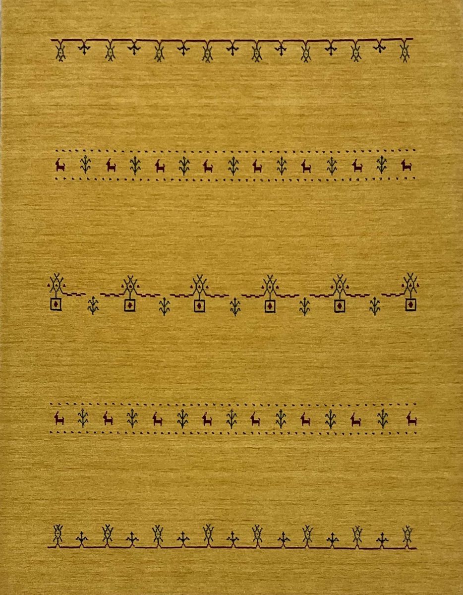 Hand-Woven Loribaft Gabbeh Rug