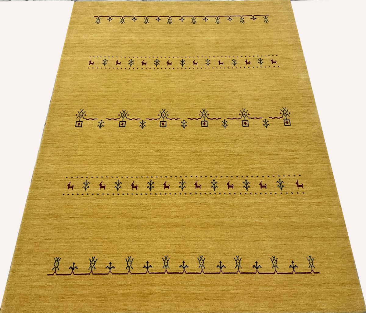 Hand-Woven Loribaft Gabbeh Rug