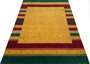 Hand-Woven Loribaft Gabbeh Rug