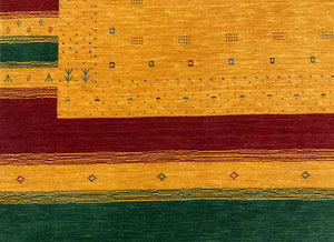 Hand-Woven Loribaft Gabbeh Rug