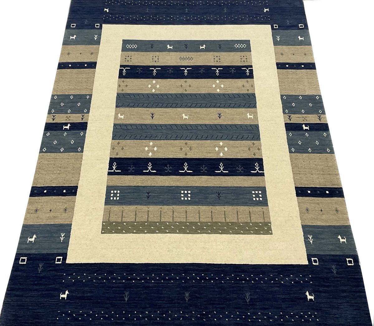 Hand-Woven Loribaft Gabbeh Rug
