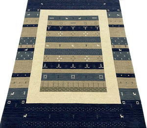 Hand-Woven Loribaft Gabbeh Rug