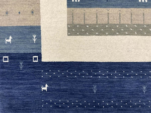 Hand-Woven Loribaft Gabbeh Rug