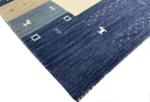 Hand-Woven Loribaft Gabbeh Rug