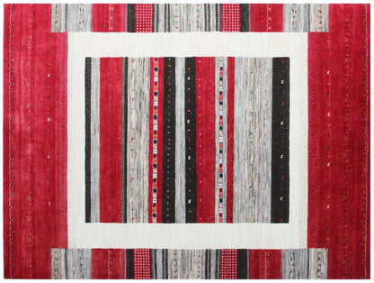 Hand-Woven Loribaft Gabbeh Carpet