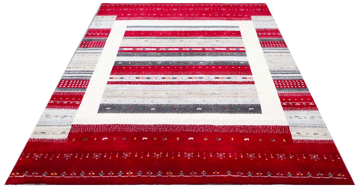 Hand-Woven Loribaft Gabbeh Carpet