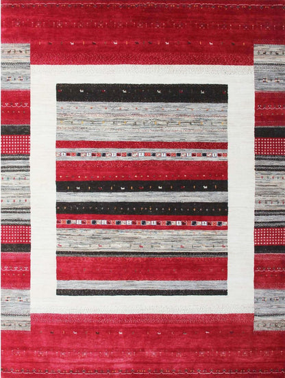 Hand-Woven Loribaft Gabbeh Carpet