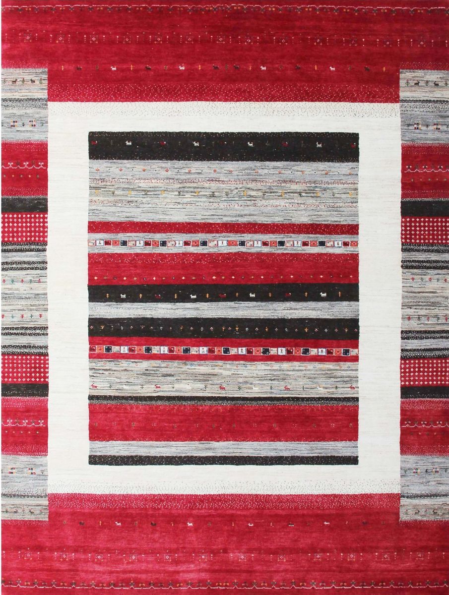 Hand-Woven Loribaft Gabbeh Carpet