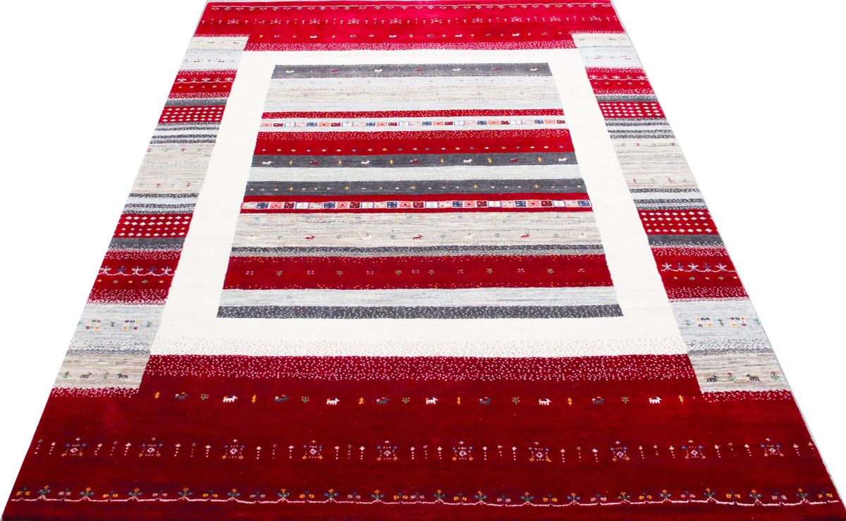 Hand-Woven Loribaft Gabbeh Carpet