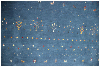 Hand-Woven Loribaft Gabbeh Rug