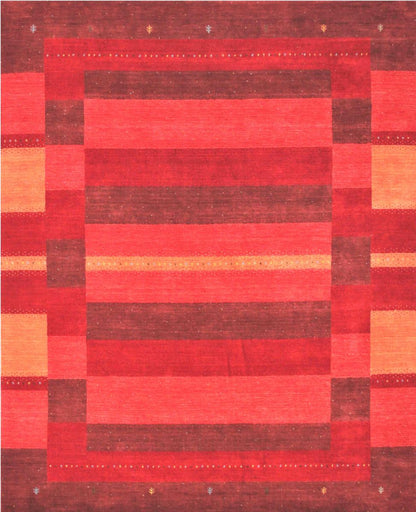 Hand-Woven Loribaft Gabbeh Carpet