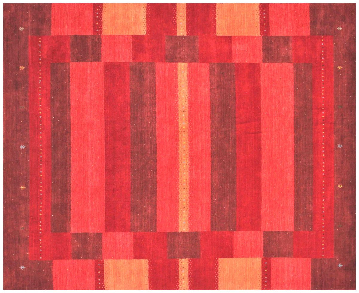 Hand-Woven Loribaft Gabbeh Carpet