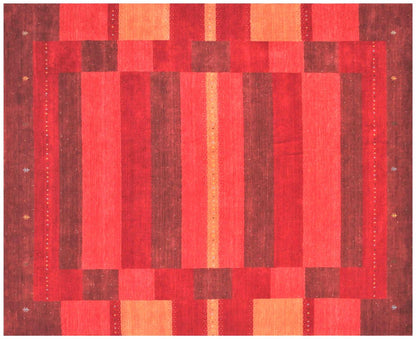 Hand-Woven Loribaft Gabbeh Carpet