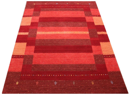 Hand-Woven Loribaft Gabbeh Carpet