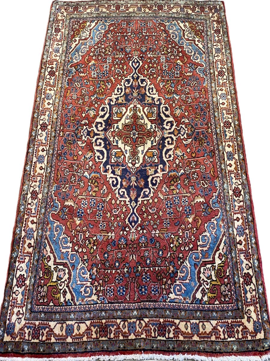 Fine Hand-Knotted Persian Jozan Rug